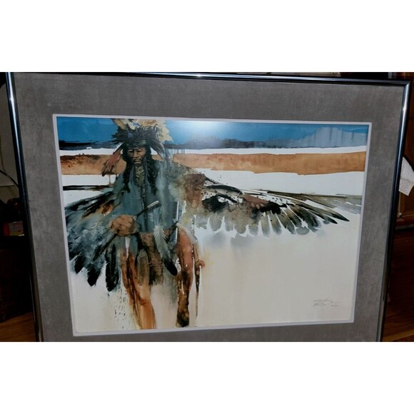 Morten Solberg original art One With Earth & Sky Native American signed numbered - Picture 14 of 16